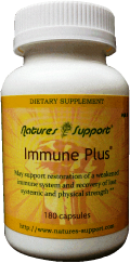 Immune Plus bottles containing 180 herbal capsules
